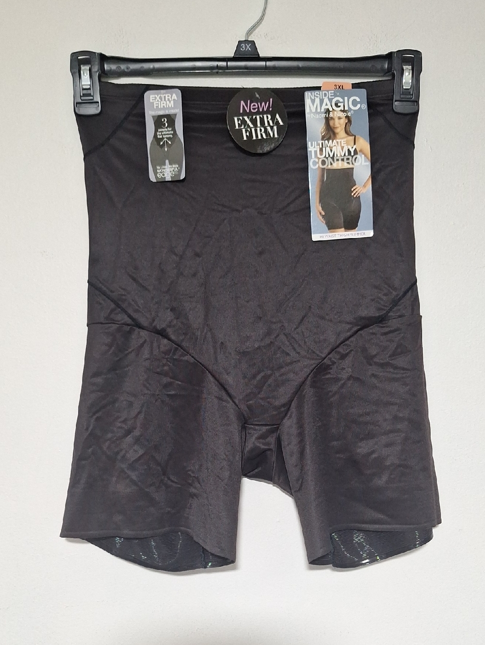 Inside Magic Naomi& Nicole Hi-Waist Tummy Control Thigh Slimmer - Black